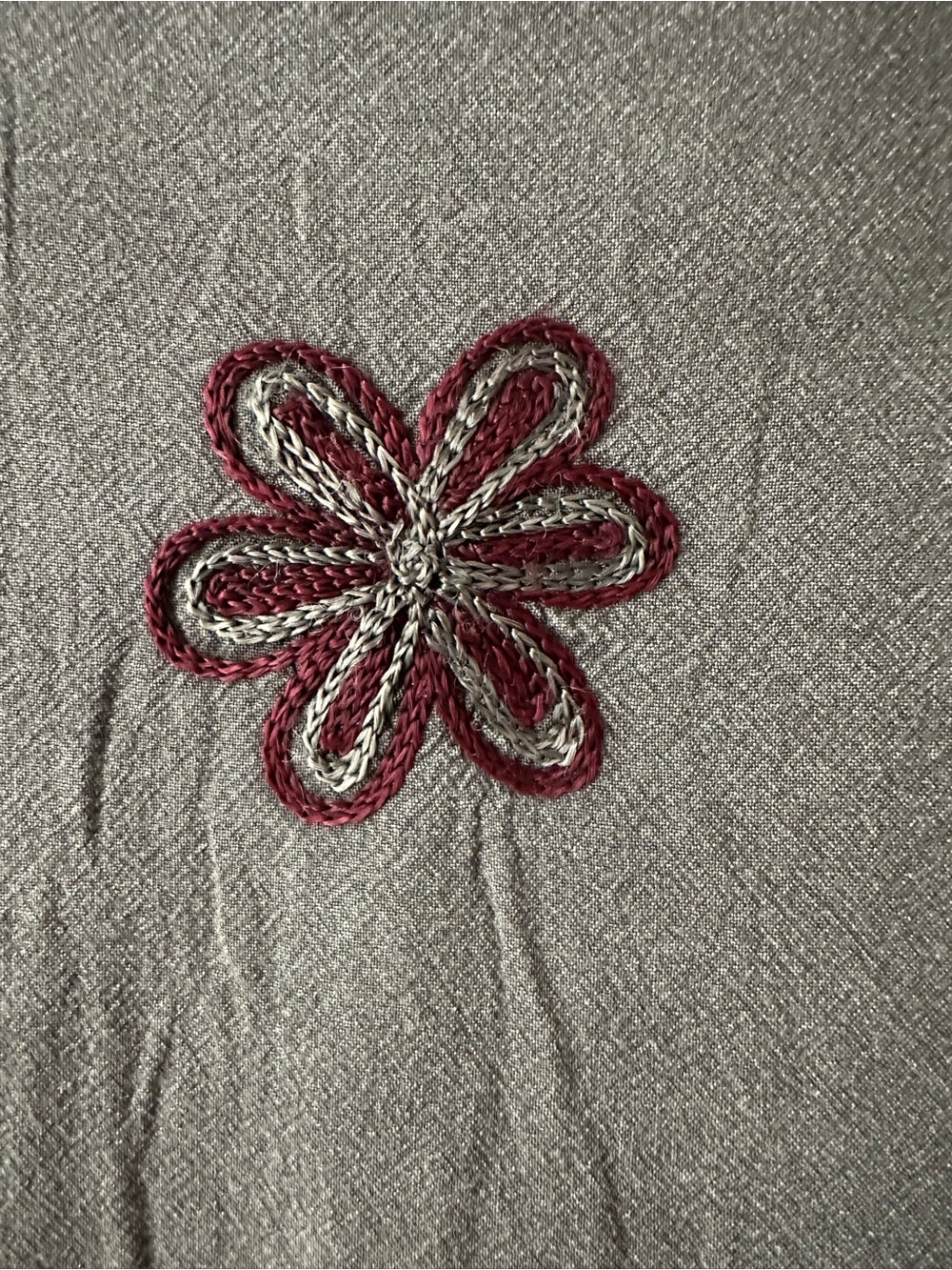 NWT Young Threads Gravel & Brown Embroidered Tunic Top - Picture 5 of 6